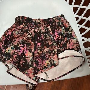 Multi colored lulu shorts.